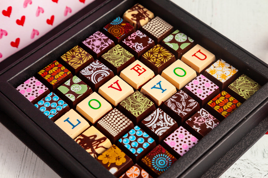 Valentine's Day Chocolate Art Scrabble Box