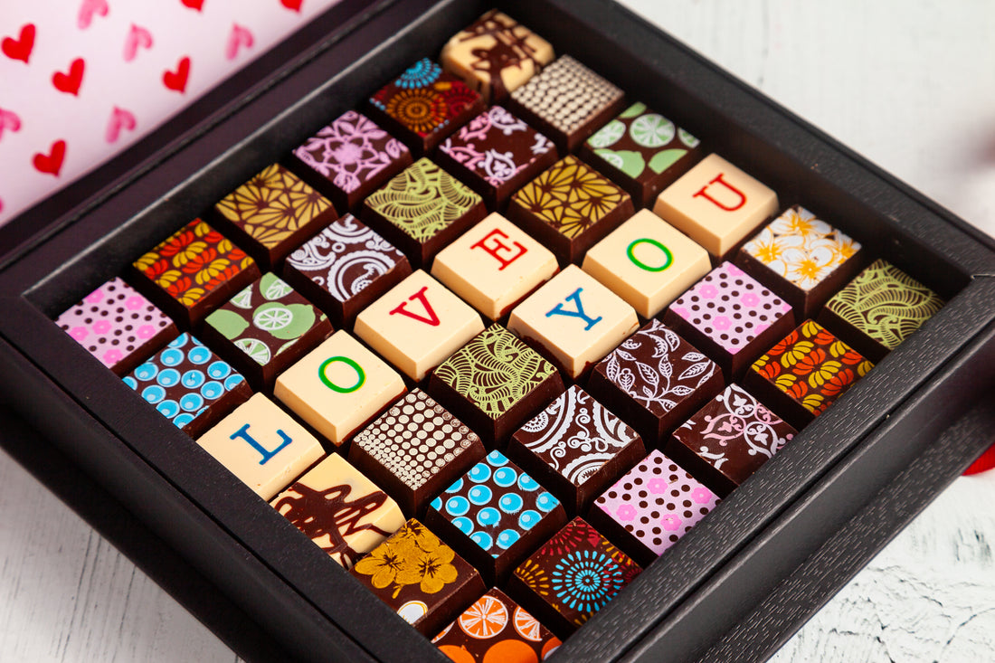 Valentine's Day Chocolate Art Scrabble Box