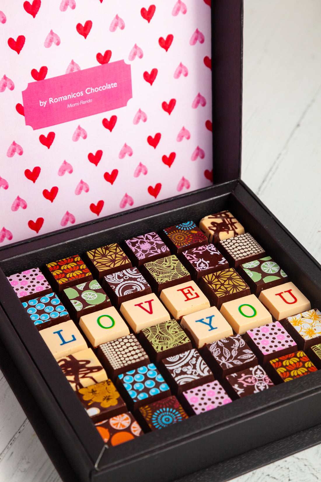 Valentine's Day Chocolate Art Scrabble Box