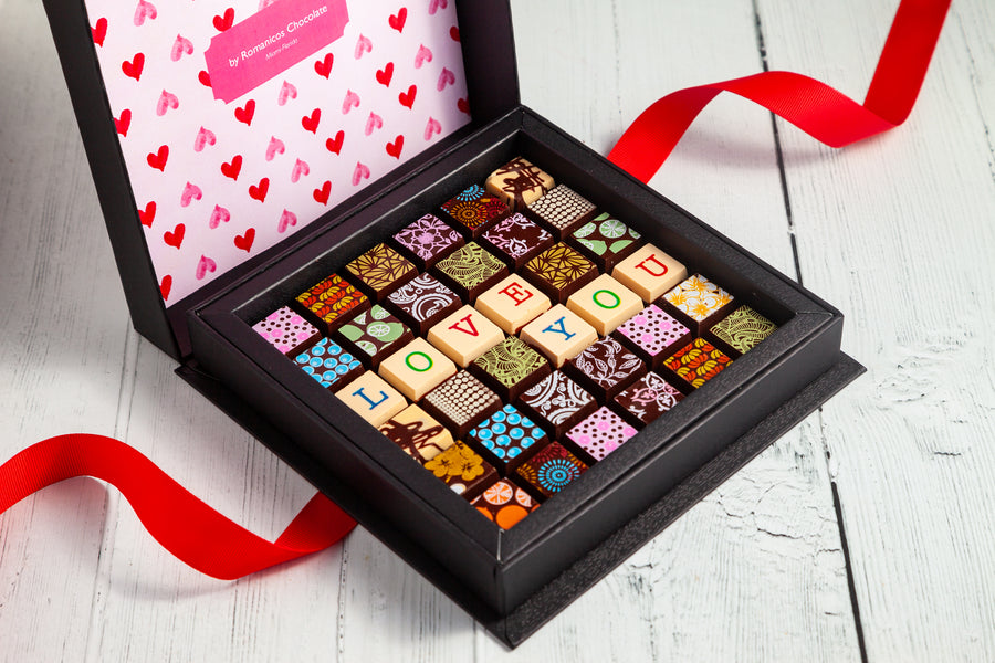 Valentine's Day Chocolate Art Scrabble Box