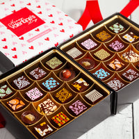 Valentine's Day Double Queen Chocolate Art Box (32 Pieces)