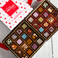 Valentine's Day Double Queen Chocolate Art Box (32 Pieces)