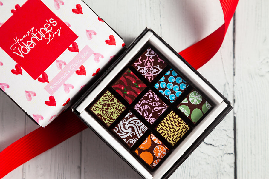 Valentine's Day Piccolo Size Chocolate Art Box