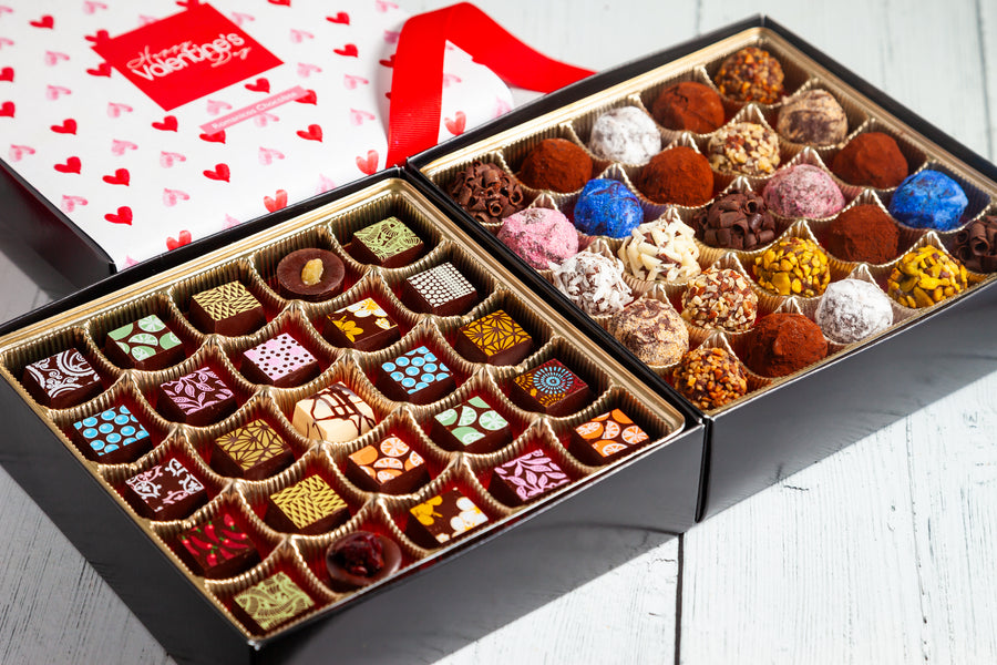 Valentine's Day King Size Mixed Box (50 Pcs: 25 Bonbons, 25 Truffles)