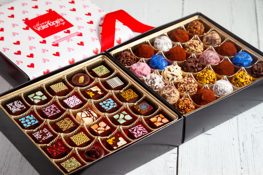 Valentine's Day King Size Mixed Box (50 Pcs: 25 Bonbons, 25 Truffles)