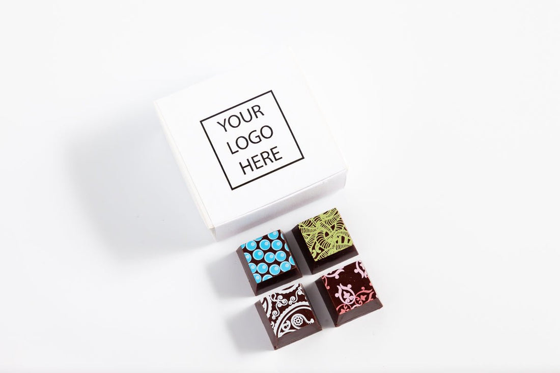 CORPORATE Party Favor [FOUR Pieces] - Romanicos Chocolate
