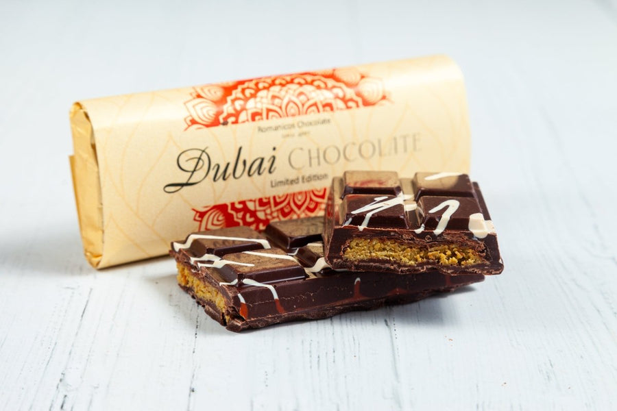 Dubai Dark Chocolate Bar - Romanicos Chocolate