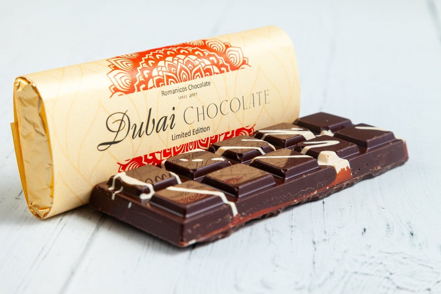 Dubai Dark Chocolate Bar - Romanicos Chocolate