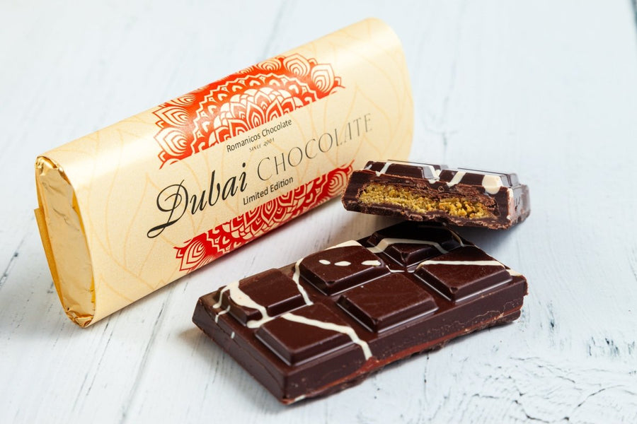 Dubai Dark Chocolate Bar - Romanicos Chocolate