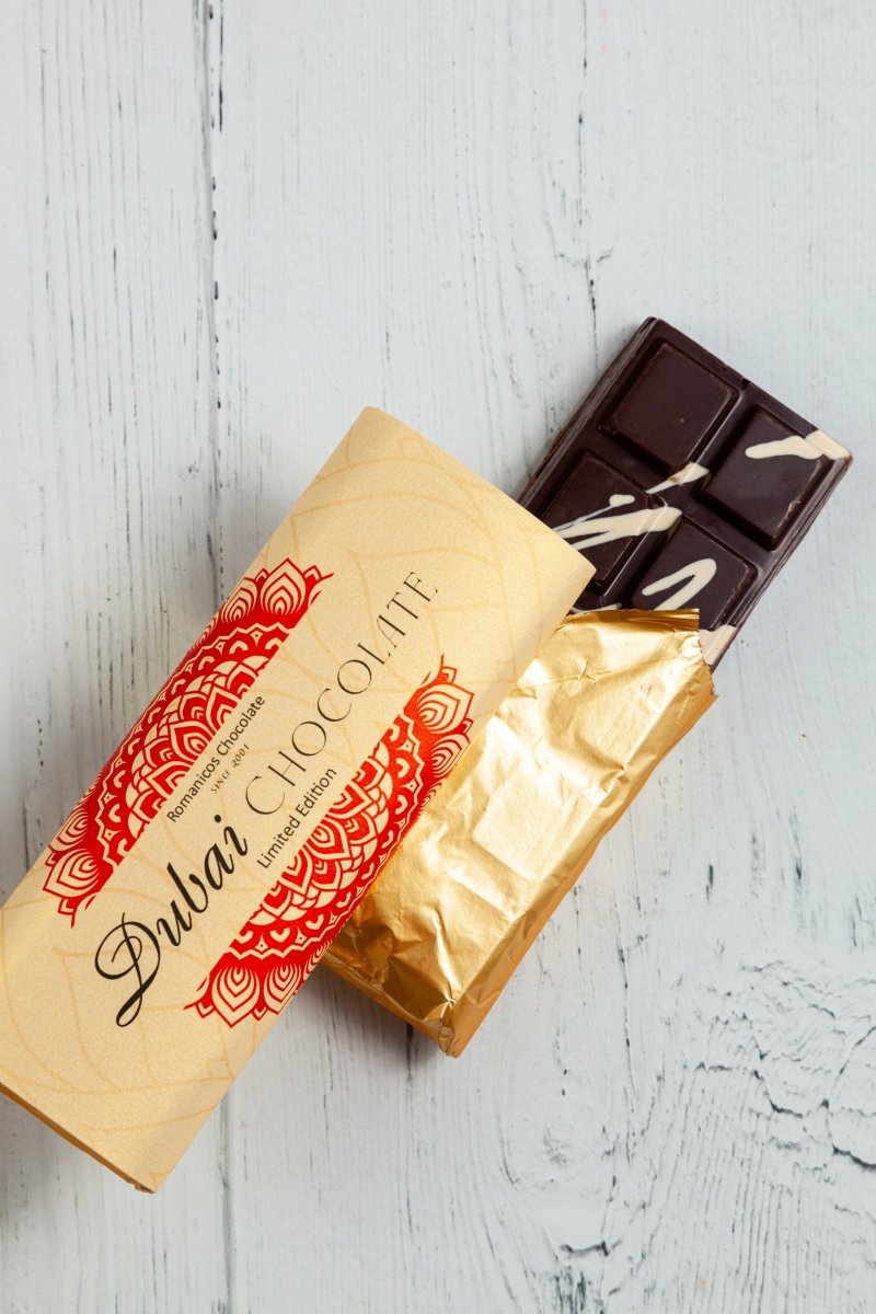 Dubai Dark Chocolate Bar - Romanicos Chocolate