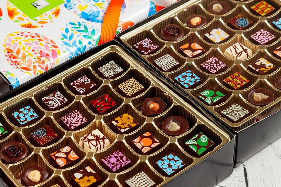 Easter Double King Size Chocolate Art Box (50 Pcs) - Romanicos Chocolate