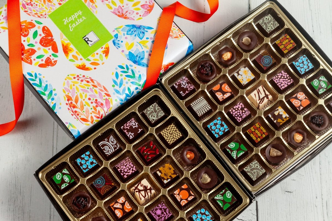 Easter Double King Size Chocolate Art Box (50 Pcs) - Romanicos Chocolate