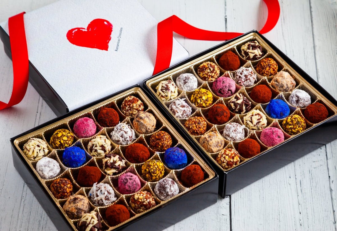 I Love You Double King Size Signature Truffle Box (50 Pcs) - Romanicos Chocolate