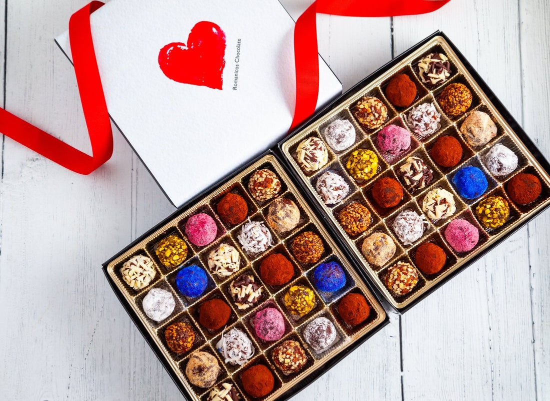 I Love You Double King Size Signature Truffle Box (50 Pcs) - Romanicos Chocolate