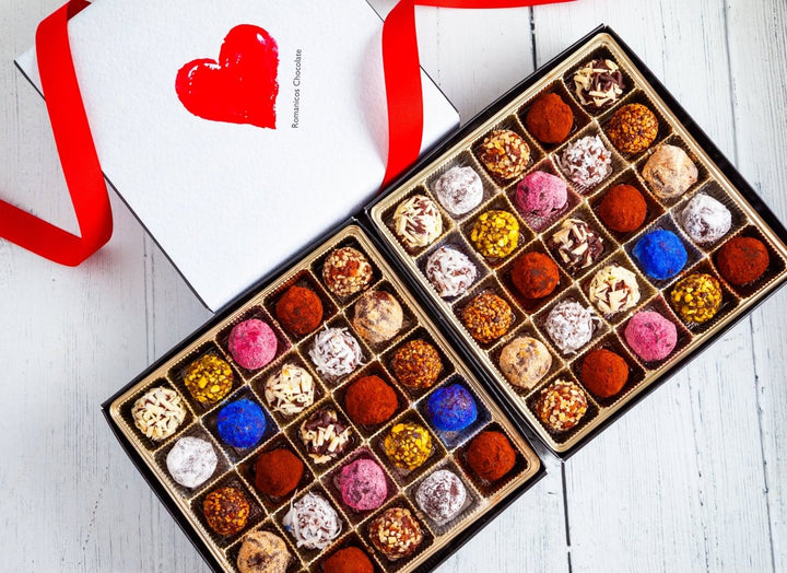 I Love You Double King Size Signature Truffle Box (50 Pcs) - Romanicos Chocolate