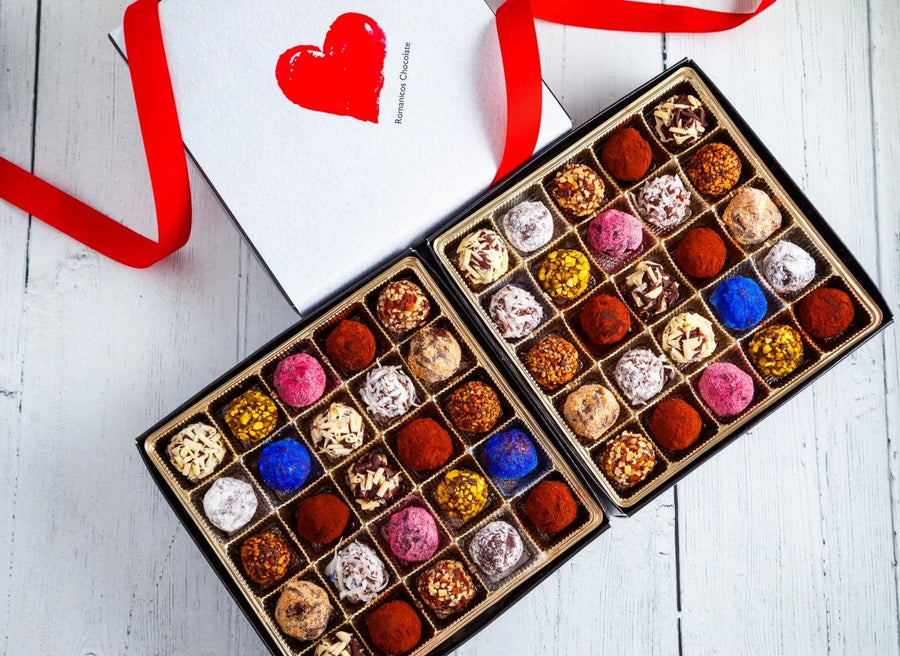 I Love You Double King Size Signature Truffle Box (50 Pcs) - Romanicos Chocolate