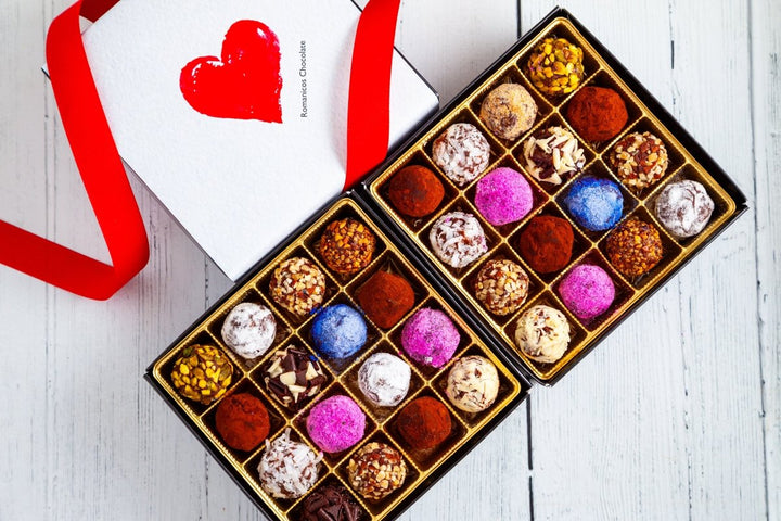 I Love You Double Queen Signature Truffle Box (32 Pcs) - Romanicos Chocolate