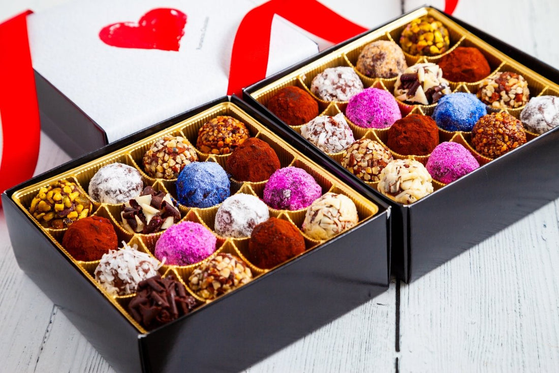 I Love You Double Queen Signature Truffle Box (32 Pcs) - Romanicos Chocolate
