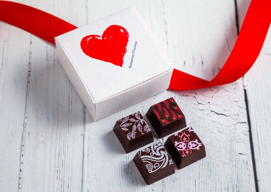 I Love You Party Favor Chocolate Art Box - Romanicos Chocolate