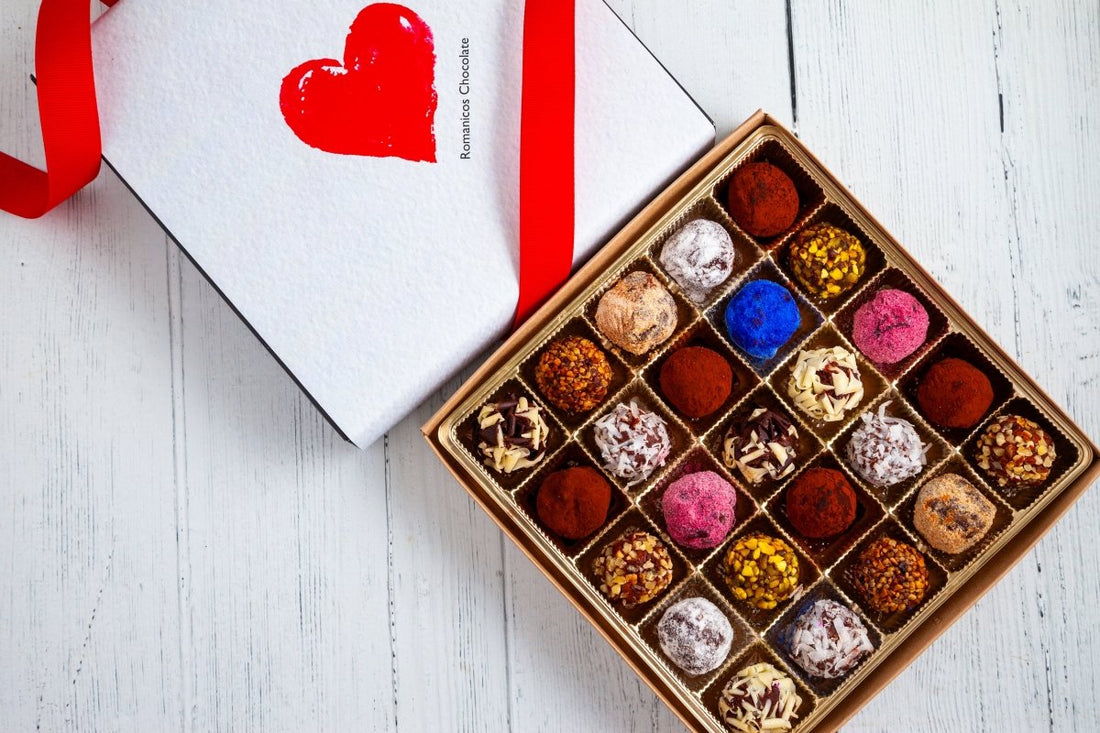 King Size Signature Truffles I Love You Box - Romanicos Chocolate