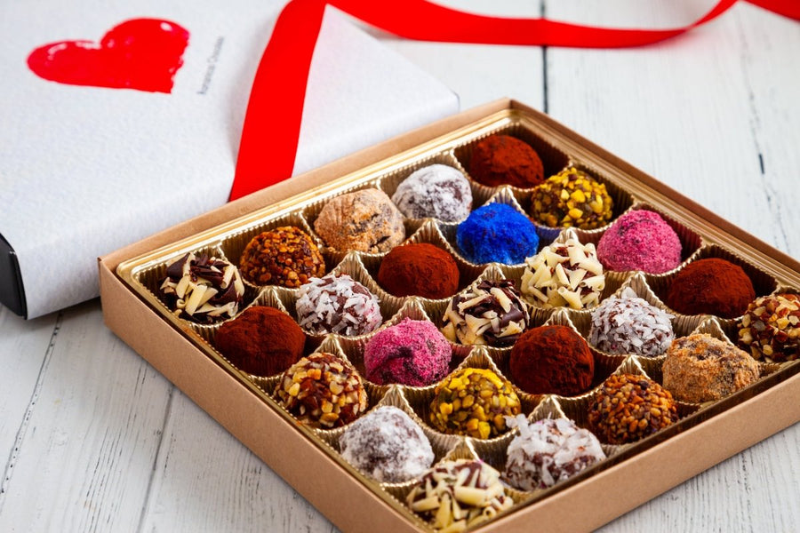 King Size Signature Truffles I Love You Box - Romanicos Chocolate