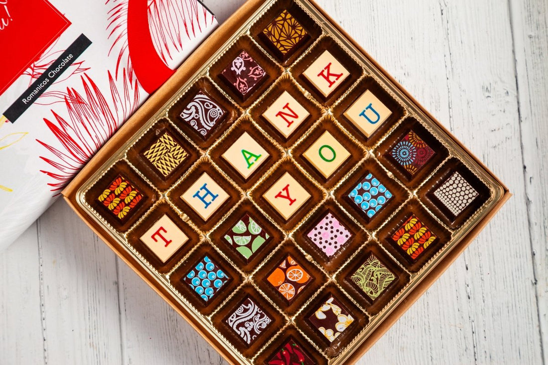 King Size Thank You Chocolate Art Box - Romanicos Chocolate