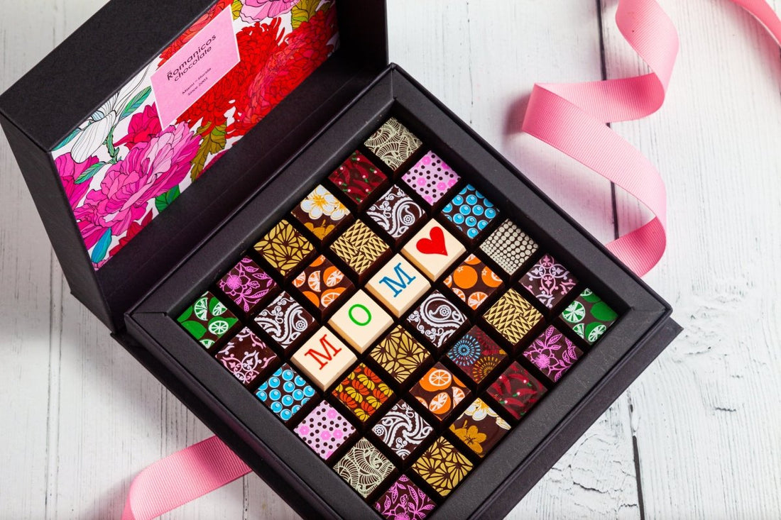 Mother's Day Chocolate Art Scrabble Box(36 pcs) - Romanicos Chocolate