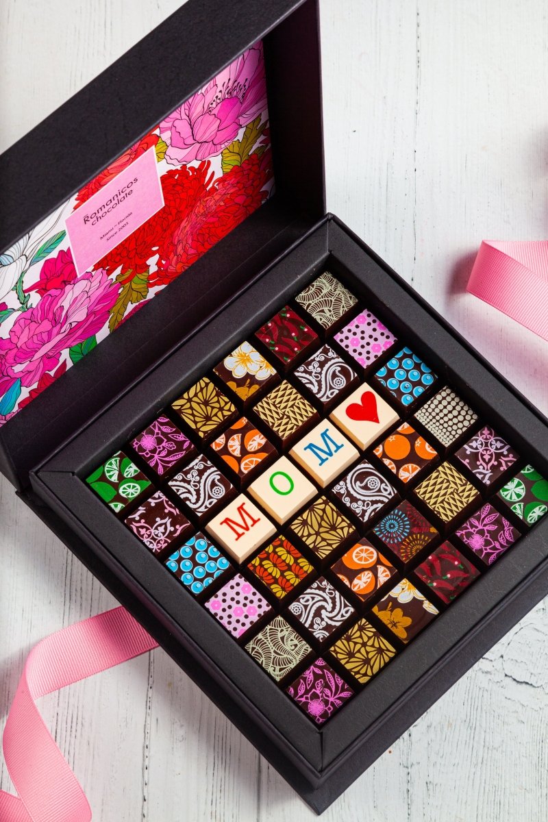 Mother's Day Chocolate Art Scrabble Box(36 pcs) - Romanicos Chocolate