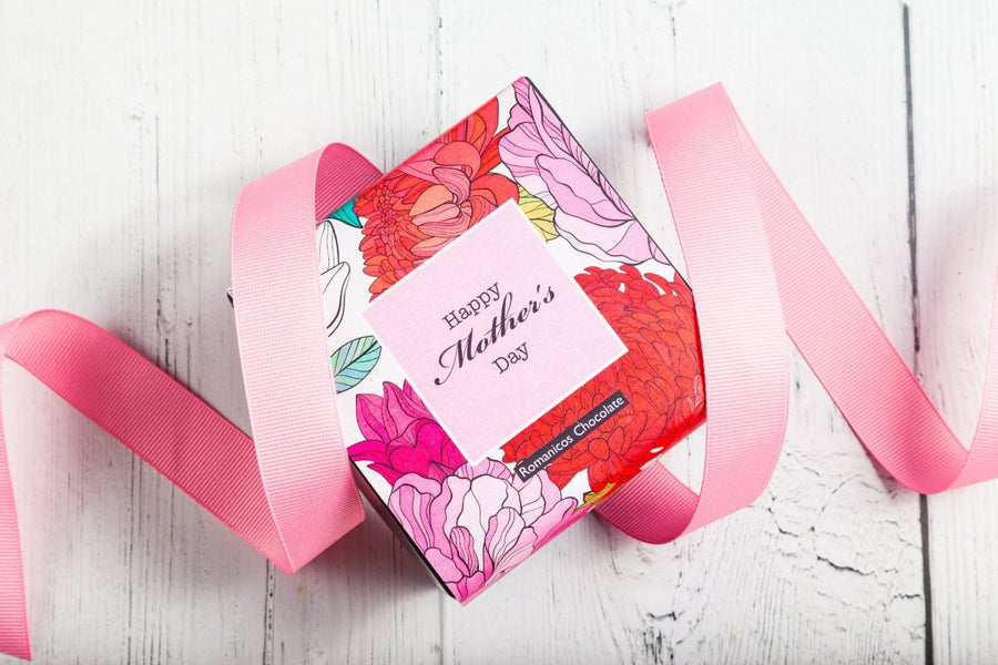 Mother's Day Chocolate Heart and Flower Jewel Box (4 pcs) - Romanicos Chocolate