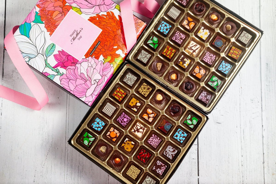 Mother's Day Double King Chocolate Art Box (50 Pcs) - Romanicos Chocolate