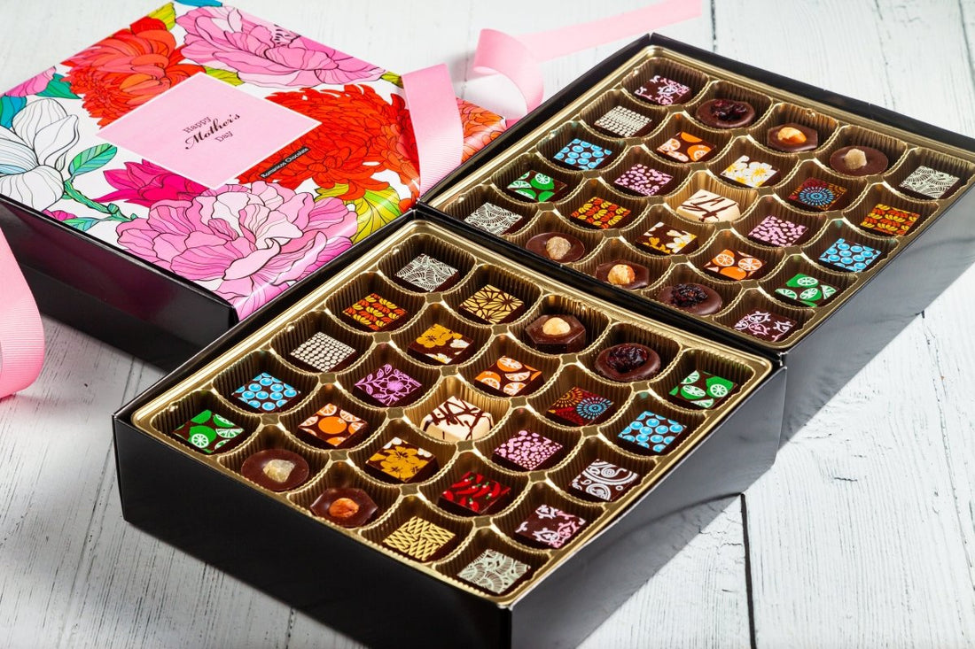 Mother's Day Double King Chocolate Art Box (50 Pcs) - Romanicos Chocolate