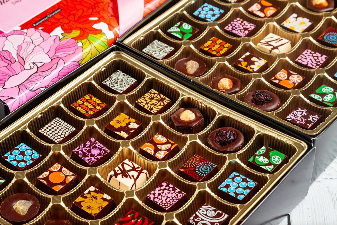 Mother's Day Double King Chocolate Art Box (50 Pcs) - Romanicos Chocolate