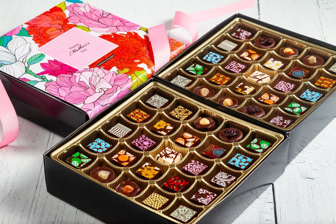 Mother's Day Double King Chocolate Art Box (50 Pcs) - Romanicos Chocolate