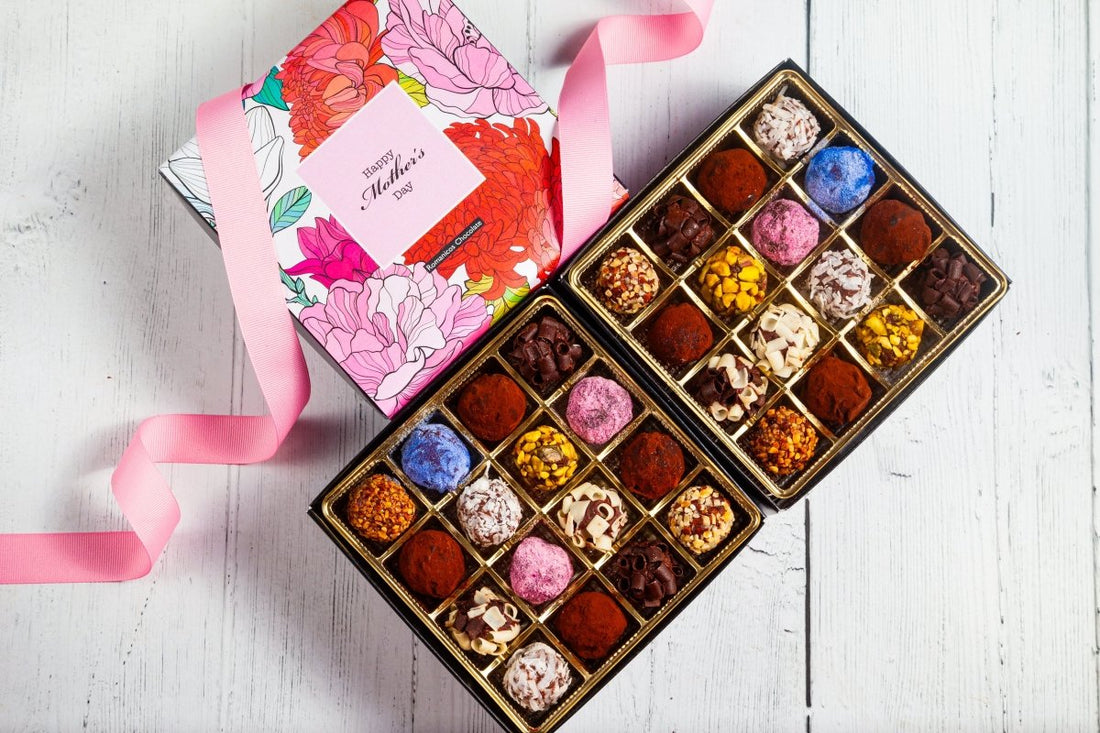Mother's Day Double Queen Signature Truffle Box (32 Pieces) - Romanicos Chocolate