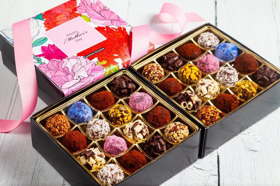 Mother's Day Double Queen Signature Truffle Box (32 Pieces) - Romanicos Chocolate