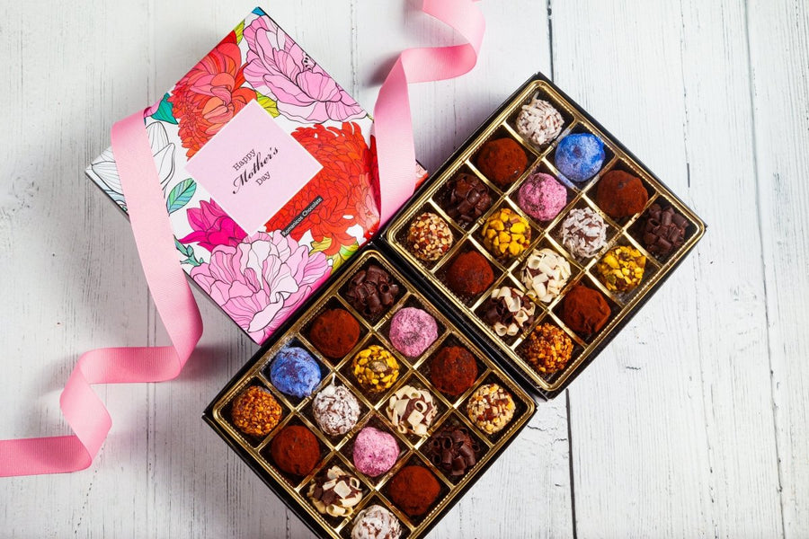 Mother's Day Double Queen Signature Truffle Box (32 Pieces) - Romanicos Chocolate