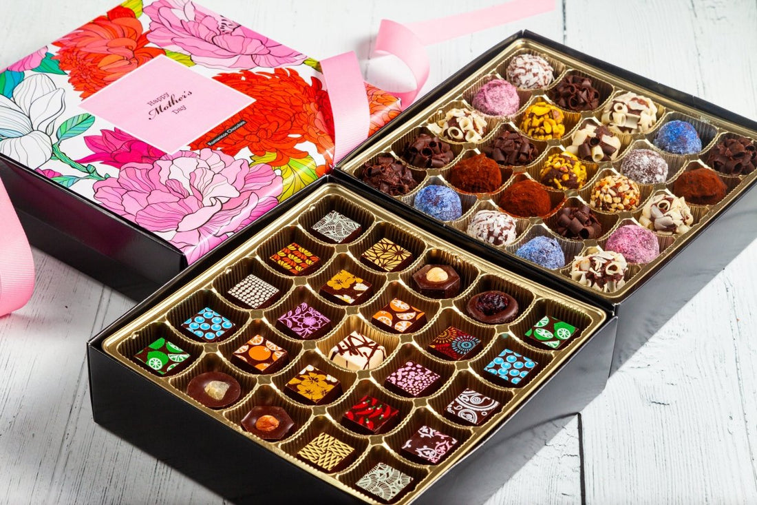 Mother's Day King Mix Box (5o Pcs: 25 Bonbons, 25 Truffles) - Romanicos Chocolate
