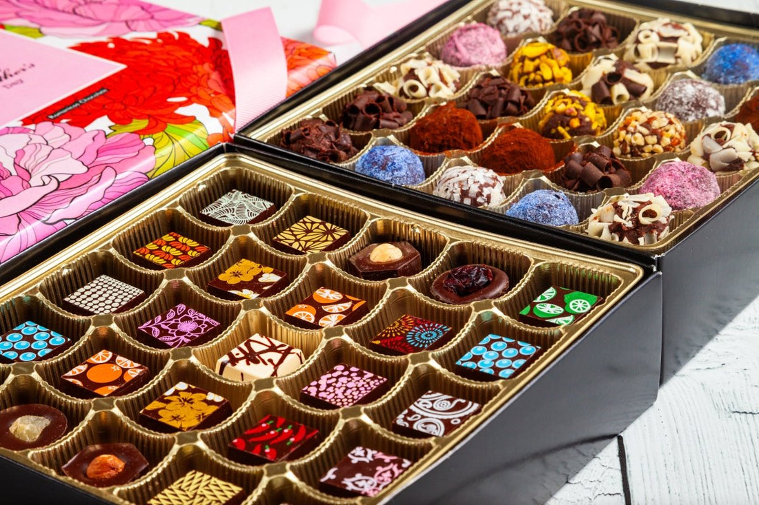 Mother's Day King Mix Box (5o Pcs: 25 Bonbons, 25 Truffles) - Romanicos Chocolate