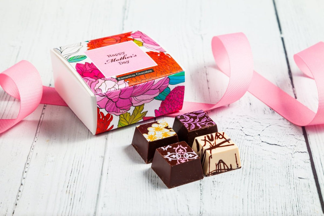 Mother's Day Party Favor Chocolate Art Box - Romanicos Chocolate