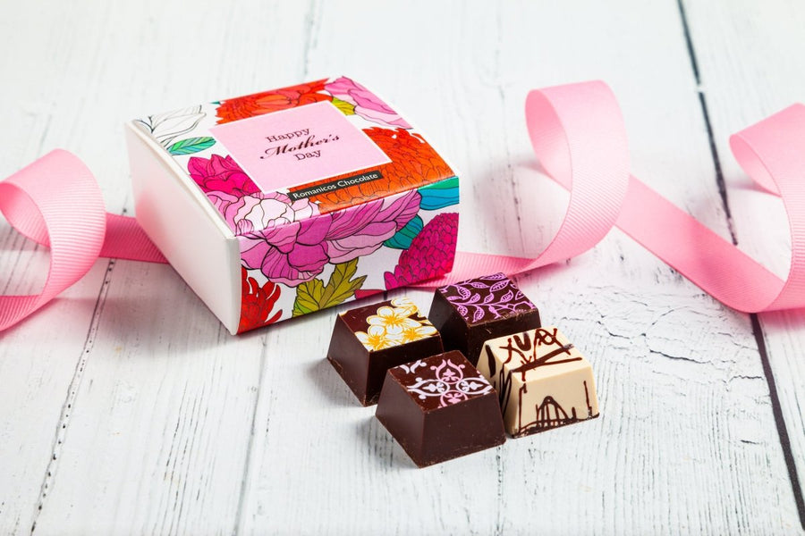 Mother's Day Party Favor Chocolate Art Box - Romanicos Chocolate