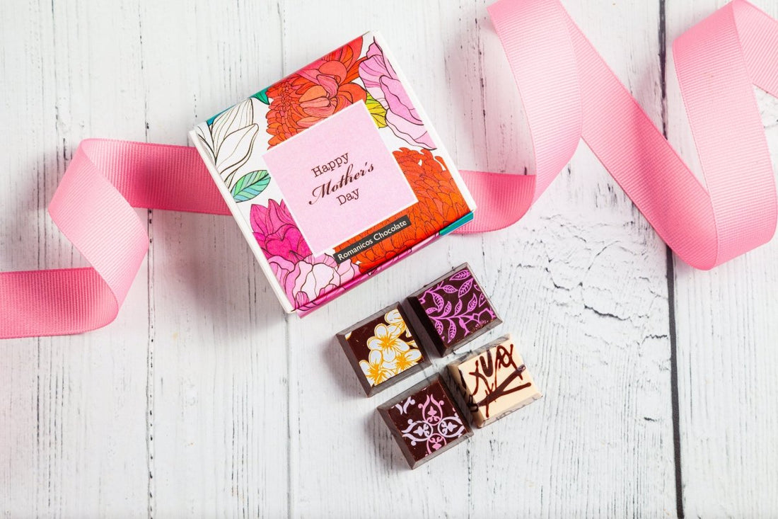 Mother's Day Party Favor Chocolate Art Box - Romanicos Chocolate