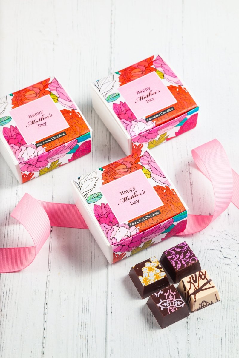 Mother's Day Party Favor Chocolate Art Box - Romanicos Chocolate