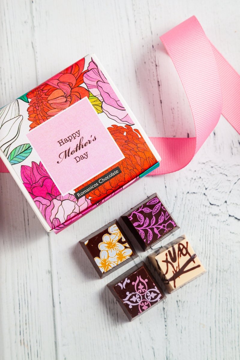 Mother's Day Party Favor Chocolate Art Box - Romanicos Chocolate