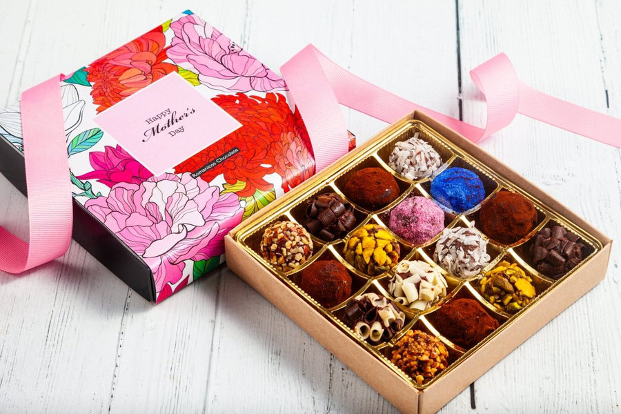 Mother's Day Queen Signature Truffle Box (16 Pcs) - Romanicos Chocolate