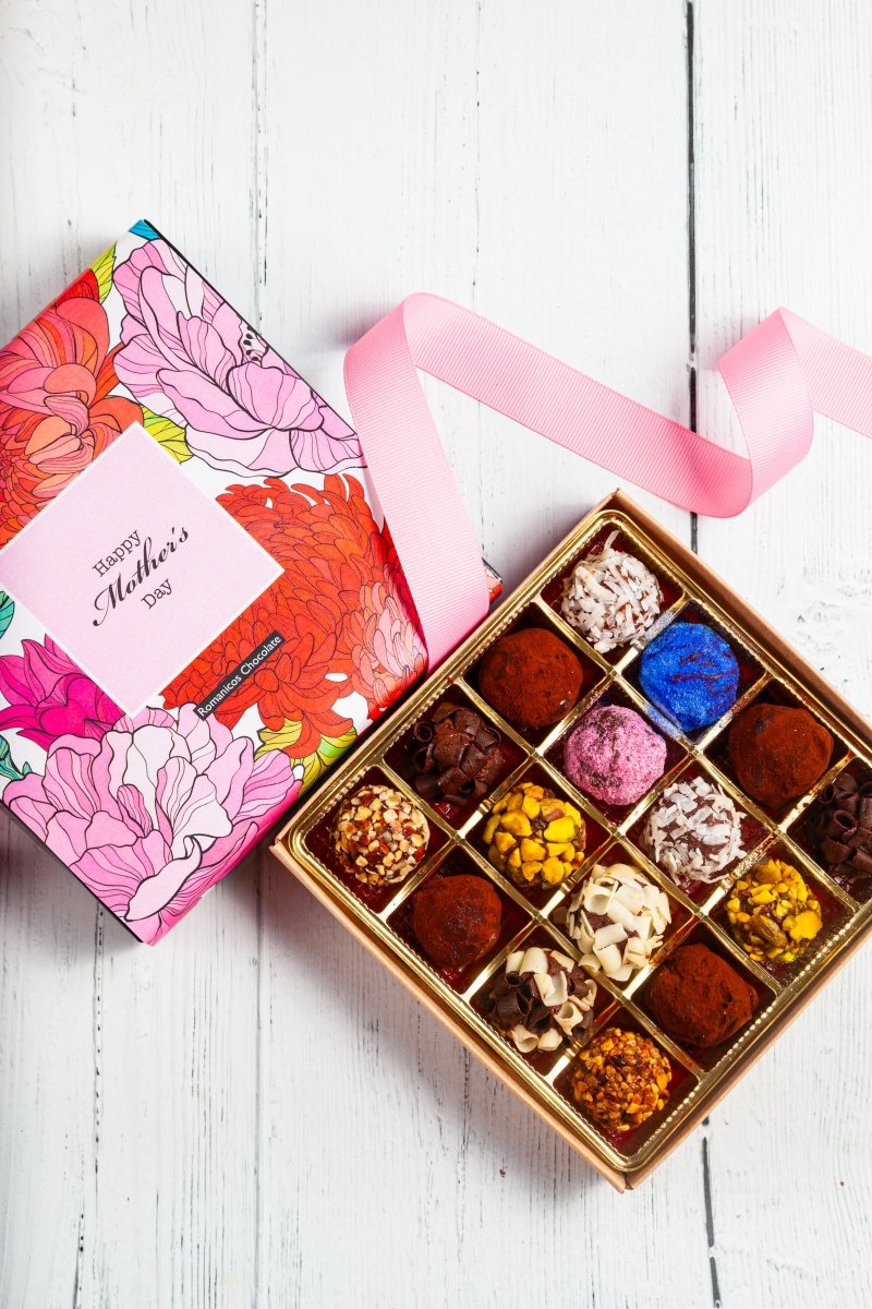 Mother's Day Queen Signature Truffle Box (16 Pcs) - Romanicos Chocolate