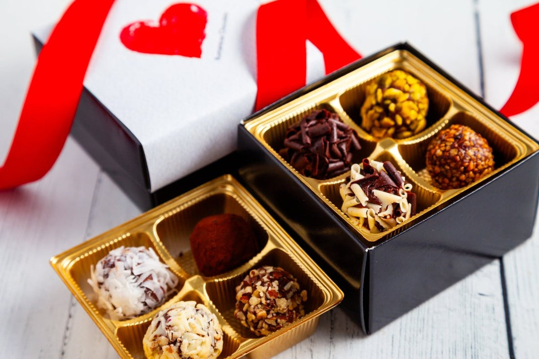 Piccolo Size Signature Truffles I Love You Box - Romanicos Chocolate