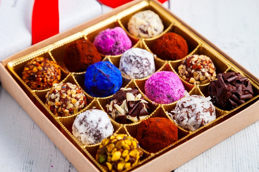 Queen Size Signature Truffles I Love You Box - Romanicos Chocolate