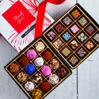 Thank You Queen Mix Box (32 Pcs: 16 Bonbons and 16 Truffles) - Romanicos Chocolate
