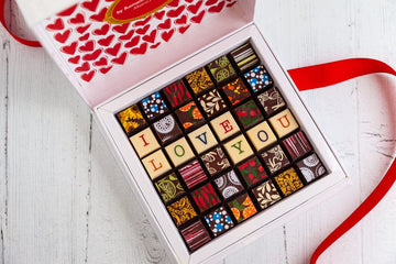I Love You Chocolate Art Scrabble Box Romanicos Chocolate 