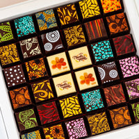 Thanksgiving Chocolate Art Scrabble Box Romanicos Chocolate 